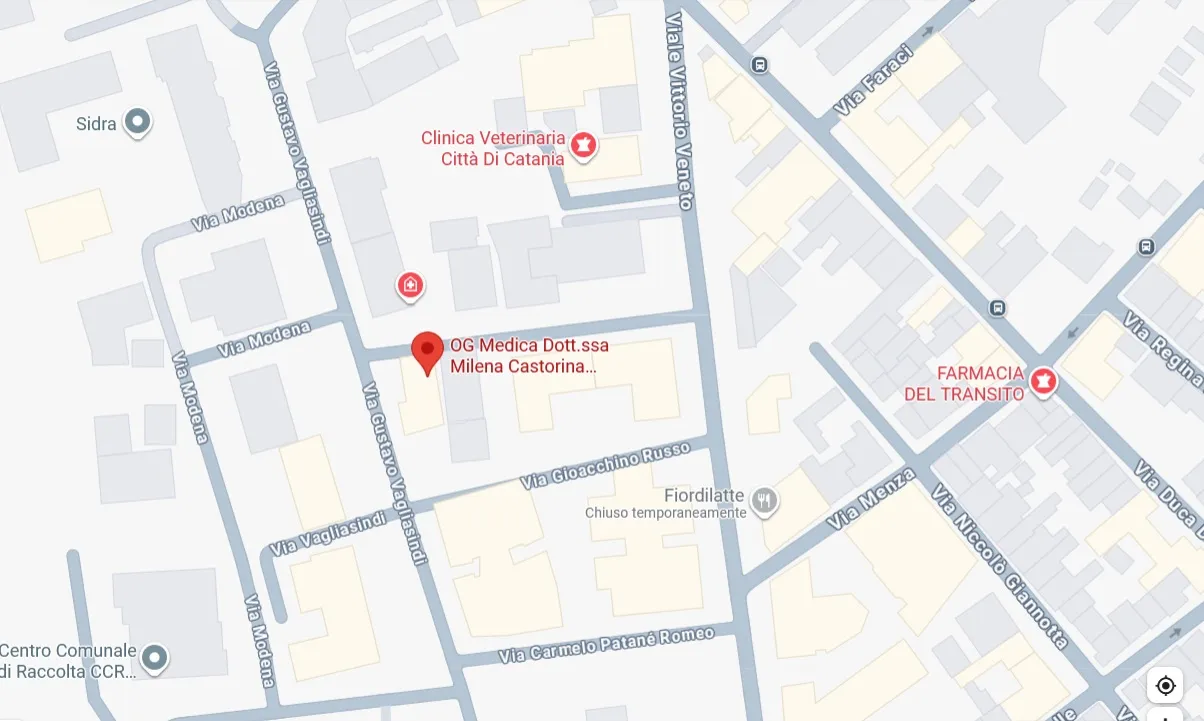 Mappa della sede di Catania